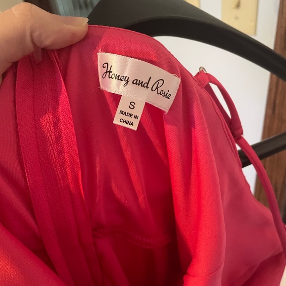 Hot pink silk prom dress - Picture 4 of 4